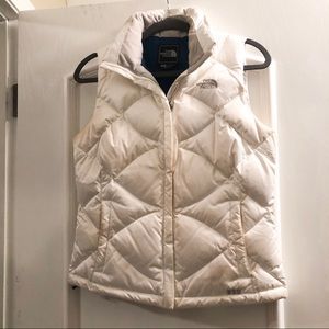 The North Face white puffer vest